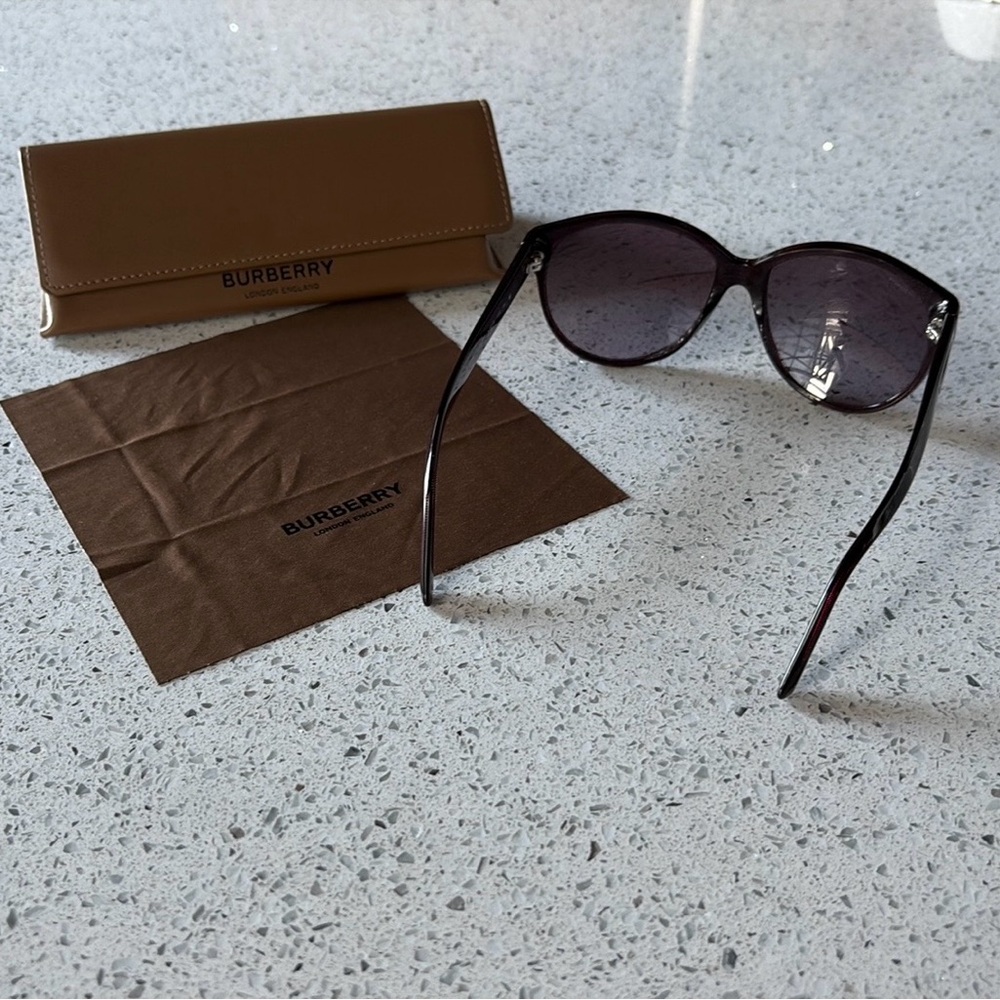 BURBERRY Plum Cat Eye Sunglasses - Picture 5 of 12